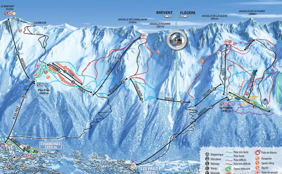 Chamonix ski resort Map
